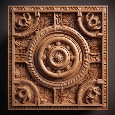 Patterns and decorations Square 4 3d model
